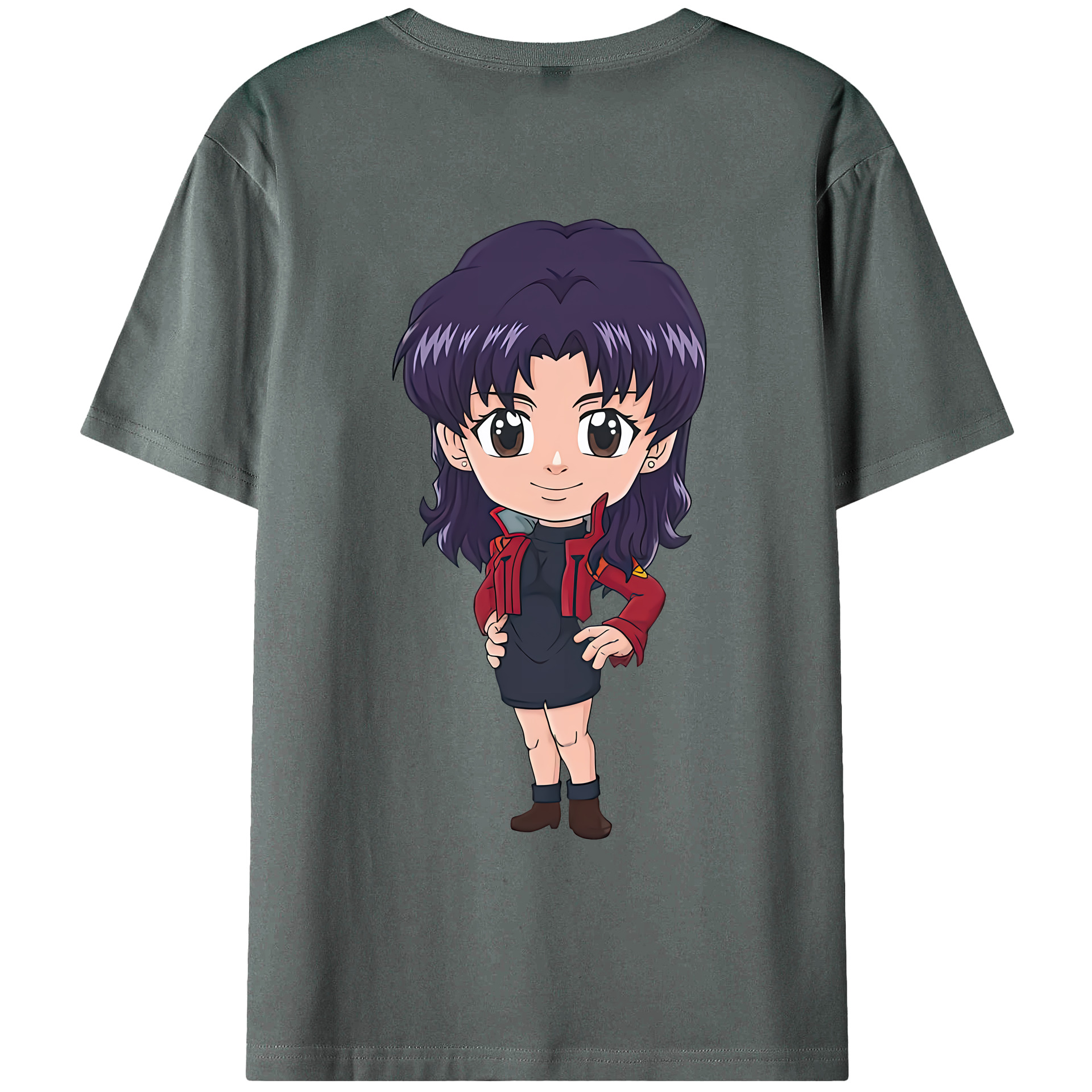 （画像用） EVA 新世紀エヴァンゲリオン 綿100％ メンズ半袖Tシャツ（バックプリント） 通気性